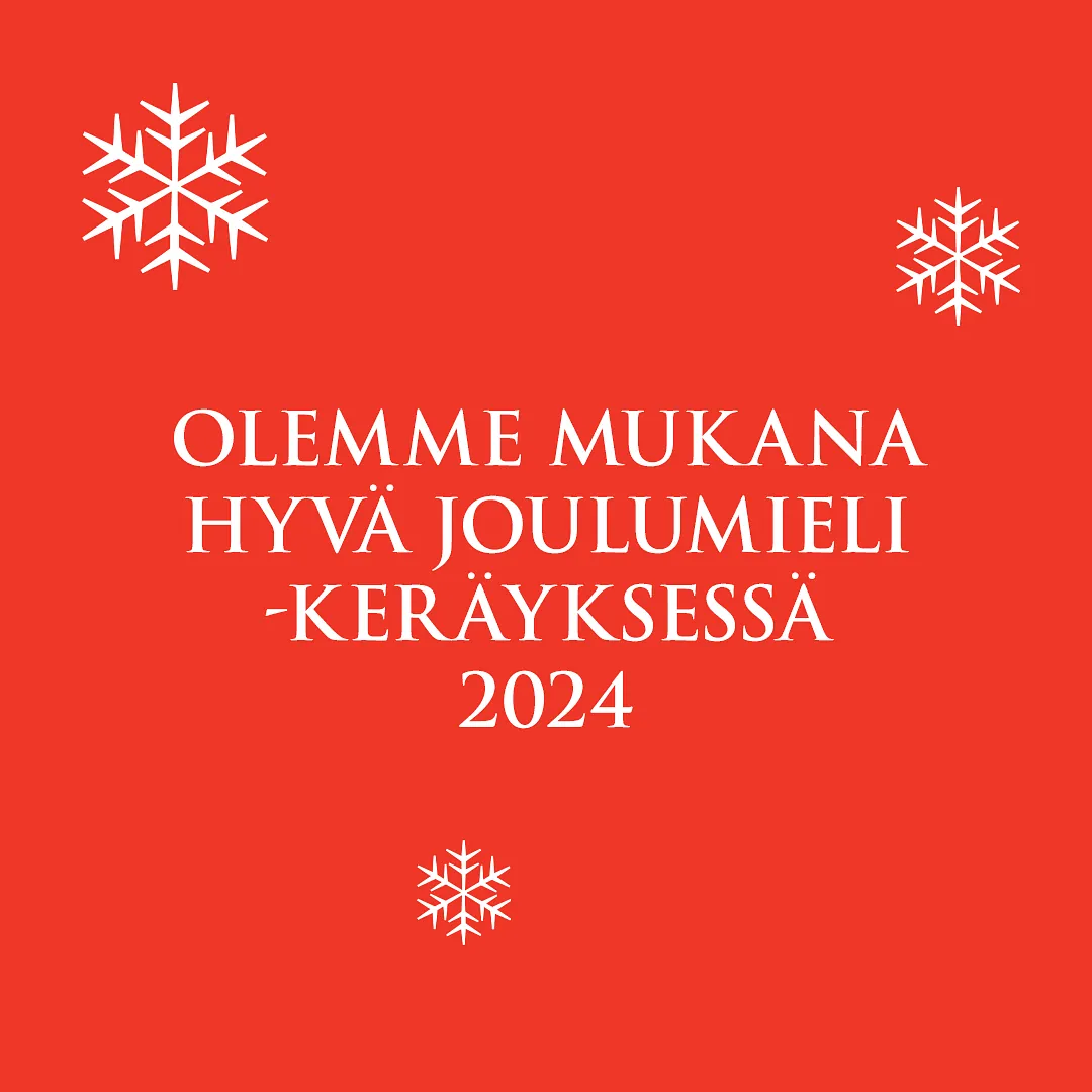Olemme mukana Hyvä Joulumieli -keräyksessä